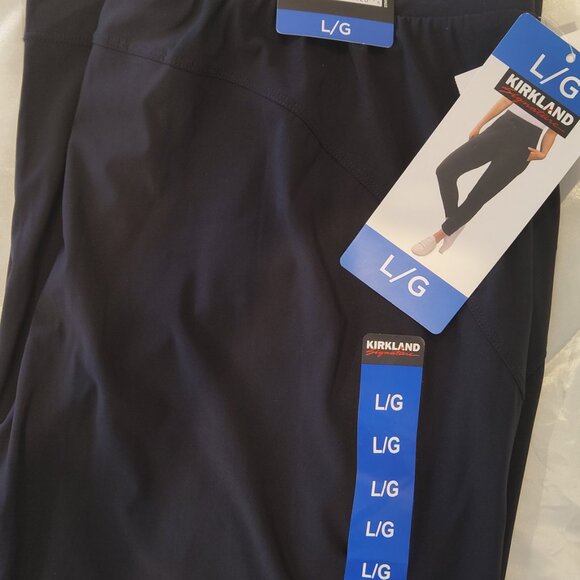 NEW Kirkland Signature Ladies Active Pull-on Black Pants Drawstring Waist Large - Picture 6 of 6